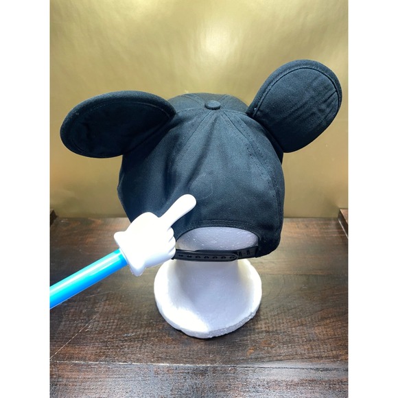 Disney Mickey Mouse Black Baseball‎ Cap with Ears Adjustable Snapback - Picture 6 of 7